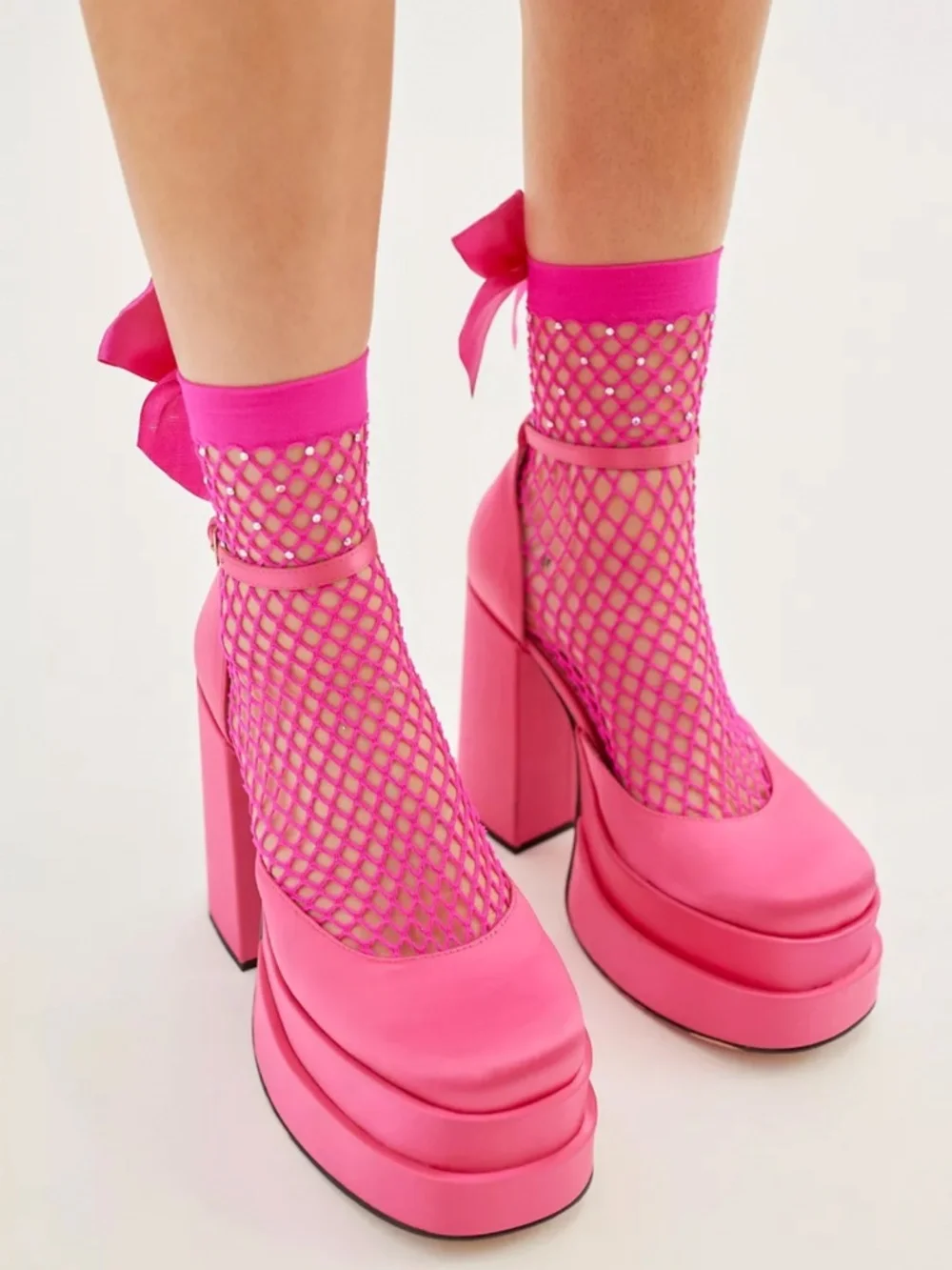 Urban Outfitters Gem-Topped Fishnet Trouser Sock 2-Pack
